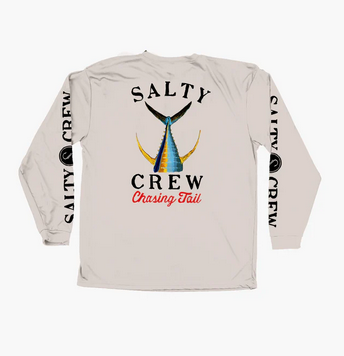 Salty Crew Tailed Longsleeve Sunshirt White - UV Protection  |  Men's Fishing Clothing - Salty Crew Indonesia
