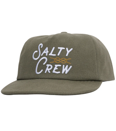 Salty Crew Splice 5 Panel Cap - Olive /  Topi Salty Crew  |  Men's Fishing Clothing - Salty Crew Indonesia