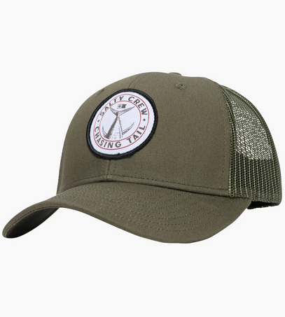 Salty Crew Tailgate Retro Trucker Cap - Olive /  Topi Salty Crew  |  Men's Fishing Clothing - Salty Crew Indonesia