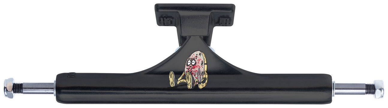 Skateboard Trucks - Slappy ST1 Inverted Kingpin Curb Killers Matte Black 10.0" (set of 2 trucks)