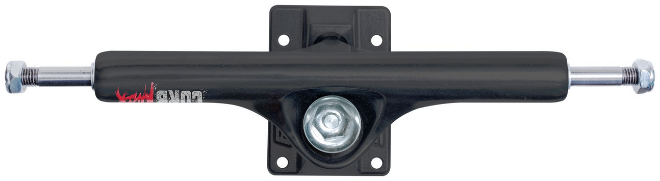 Skateboard Trucks - Slappy ST1 Inverted Kingpin Curb Killers Matte Black 10.0" (set of 2 trucks)