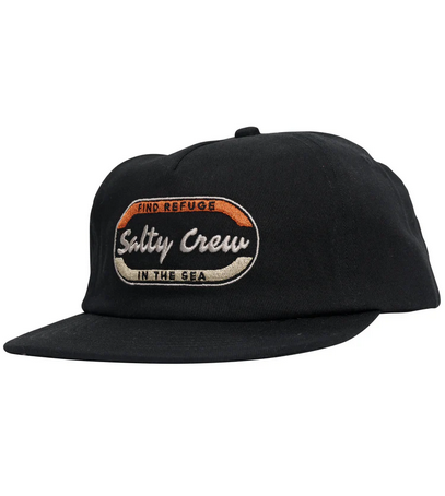 Salty Crew Capsule 5 Panel Cap - Black /  Topi Salty Crew  |  Men's Fishing Clothing - Salty Crew Indonesia