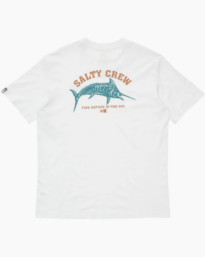 Fishing T-shirt - Salty Crew Bill Fish S/s Tee White / Baju Kaos Mancing Salty Crew  |  Men's Fishing Clothing - Salty Crew Indonesia