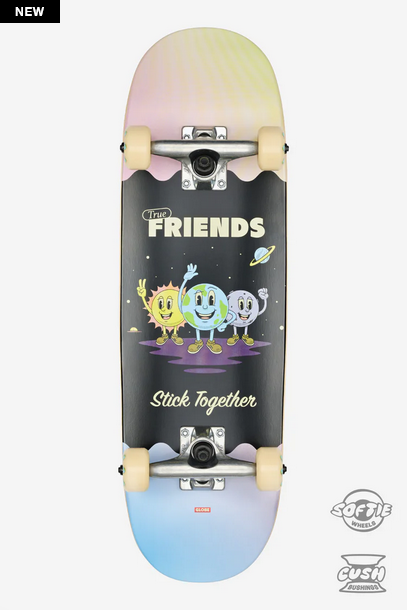 Skateboard Globe Kids Wide Mini True Friends 7.9" Complete Fullset