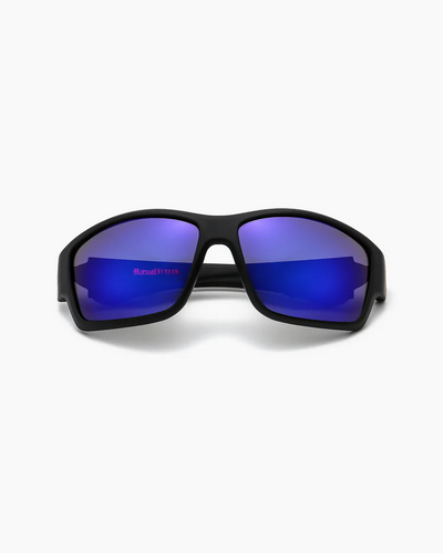 RITUAL VISION Sunglasses - The Decline MATTE BLACK / BLUE REFLECTIVE POLARISED / Kacamata Hitam Ritual Indonesia