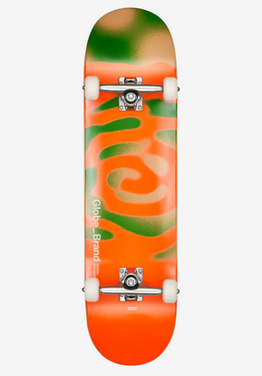 Skateboard Globe G0 Pond 8.25" Complete - Orange/Moss / Fullset Skateboard Globe