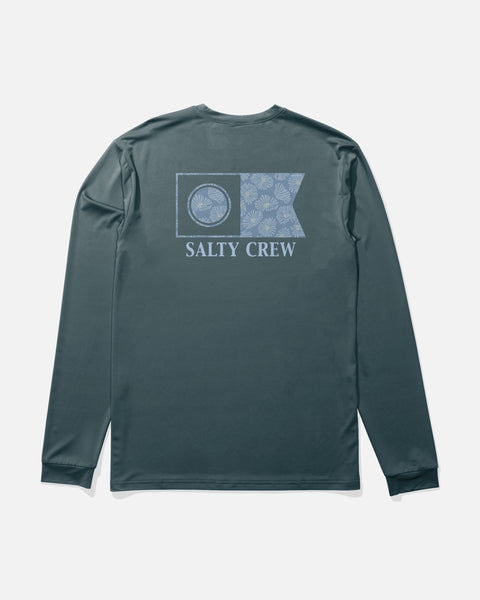 Salty Crew Flagship Longsleeve Sunshirt - Navy - UV Protection  |  Men's Fishing Clothing - Salty Crew Indonesia