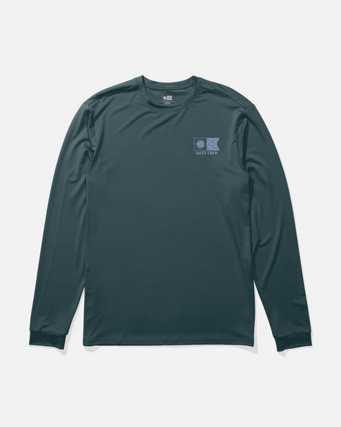 Salty Crew Flagship Longsleeve Sunshirt - Navy - UV Protection  |  Men's Fishing Clothing - Salty Crew Indonesia