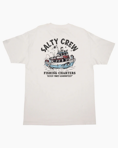 Salty Crew Fishing Charters S/s Tee White / Jual Baju Kaos Salty Crew Indonesia