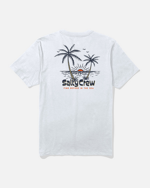 Fishing T-shirt - Salty Crew Viewpoint S/s Tee White / Baju Kaos Mancing Salty Crew  |  Men's Fishing Clothing - Salty Crew Indonesia