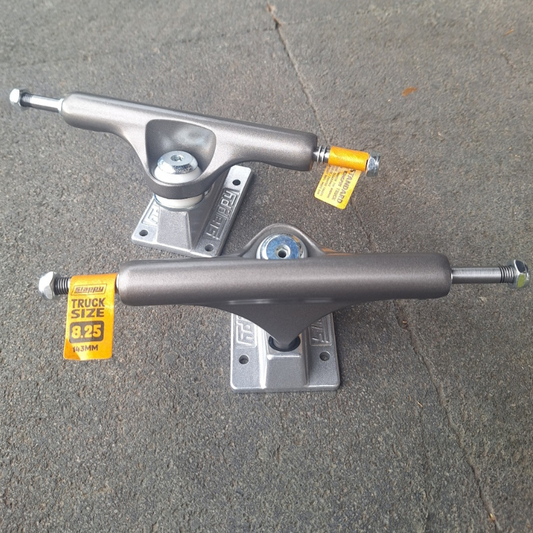 Skateboard Trucks Slappy ST1 Inverted Hollow Lights/Ultra Low Kingpin - Gunmetal Polished - 8.25" (set of 2 trucks)