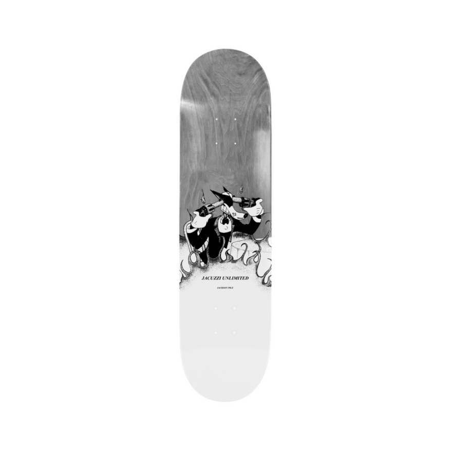 Skateboard Deck Jacuzzi - Jackson Pilz "Headache" - Grey 9.125" / Jual Papan Skateboard Jacuzzi