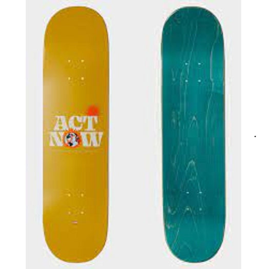 Skateboard Deck G1 Act Now - Mustard - 8.0" Skateboard Deck / Jual Skateboard Papan Globe